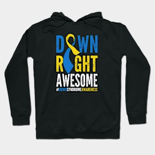 National Down Syndrome Awareness Down Right Awesome T21 Hoodie
